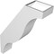Ekena Millwork 5 1/2-in. W x 18-in. D x 26-in. H Funston Architectural Grade PVC Knee Brace BRCP055X18X26FST - alternate 5